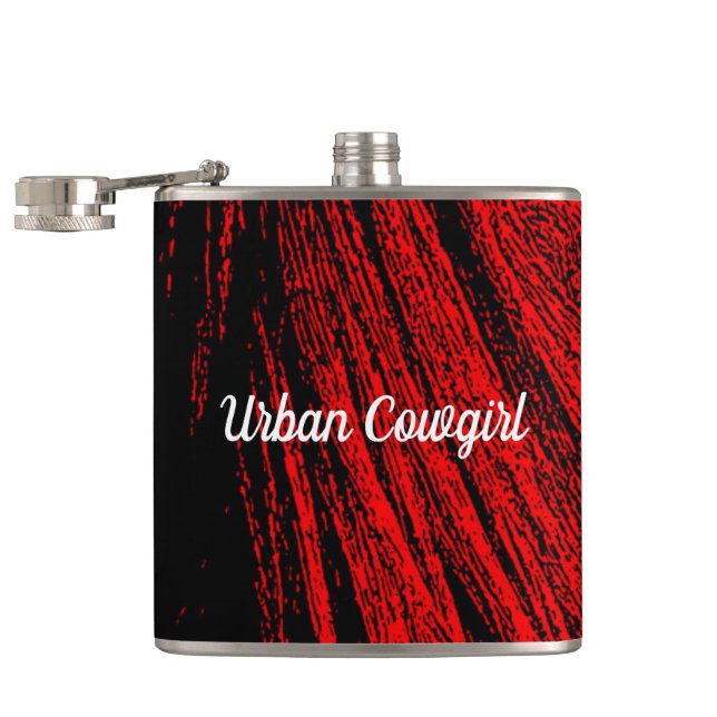Petaca Red Horse Mane Abstract Bebe Flask (Abierto)