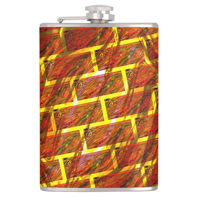 Petaca Red stained, graze, golden grating or brick effect (Anverso)