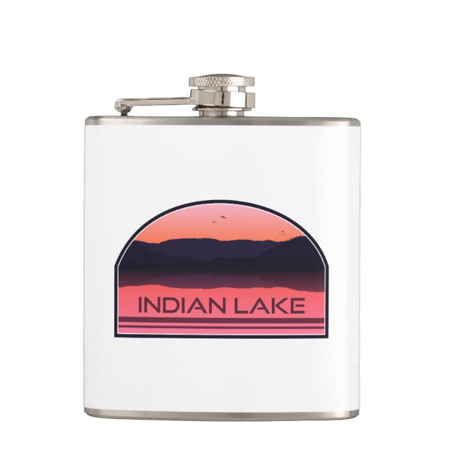 Petaca Red Sunrise de India Lake New York (Anverso)
