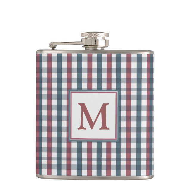 Petaca Red, White and Blue Plaid Monogram (Anverso)