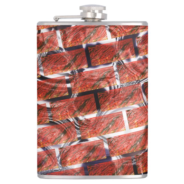 Petaca Reddish, bubbles on grid or brick effect? Metallic (Anverso)