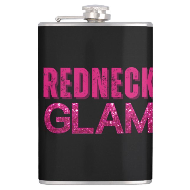 Petaca Redneck Glam Pink Purpurina (Anverso)