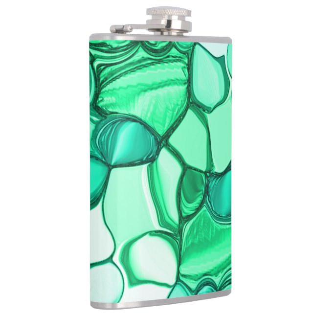 Petaca Redondo como piedras en tonos verde claro a menta (Derecha)