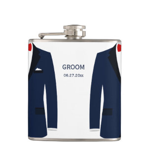 Petaca Regalo de Boda Gay Flask Personalizado Para Azul G