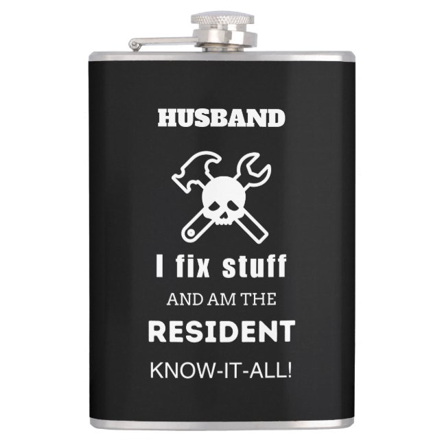 Petaca Regalo de cumpleaños de HOMBRE Hombres Funny Único (Anverso)