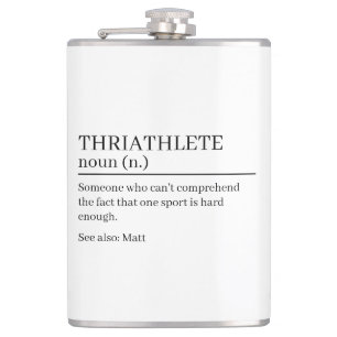 Petaca regalo de definición de triatleta, matraz de defin