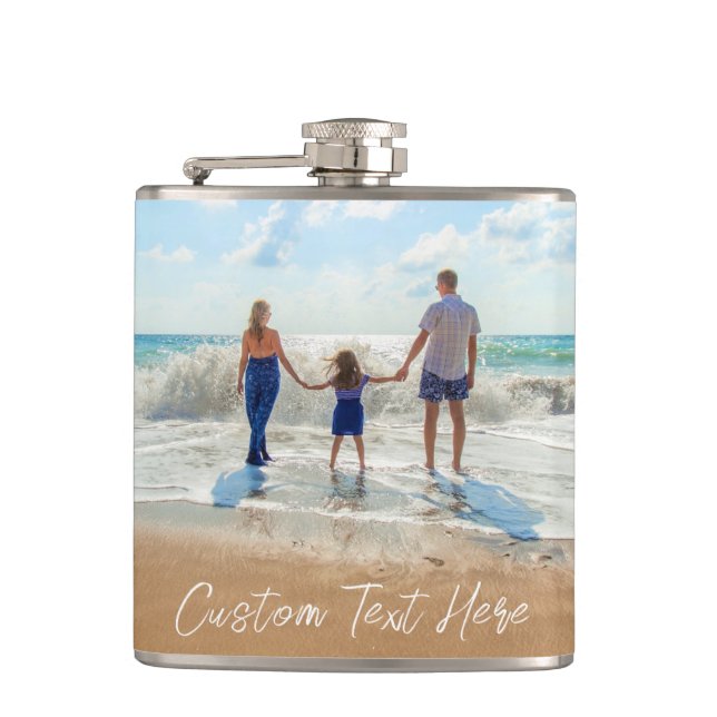 Petaca Regalo de frasco de fotos de personalizado con tus (Anverso)