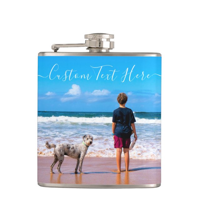 Petaca Regalo de frasco de fotos de personalizado con tus (Anverso)