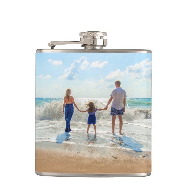 Petaca Regalo de frasco de fotos de personalizado con tus (Anverso)