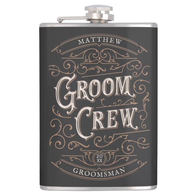 Petaca Regalo de Groomsmen personalizado (Anverso)