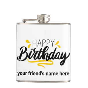 Petaca Regalo de nombre personalizado de la máscara de cu