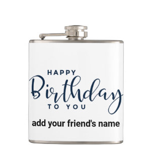 Petaca Regalo de nombre personalizado de la máscara de cu
