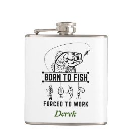 Petaca Regalo de pescador personalizado, nace para pescar