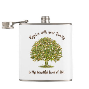 Petaca Regalo del día del PADRE árbol genealógico, cita d