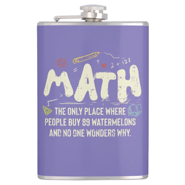 Petaca Regalo del profesor de matemáticas (Anverso)