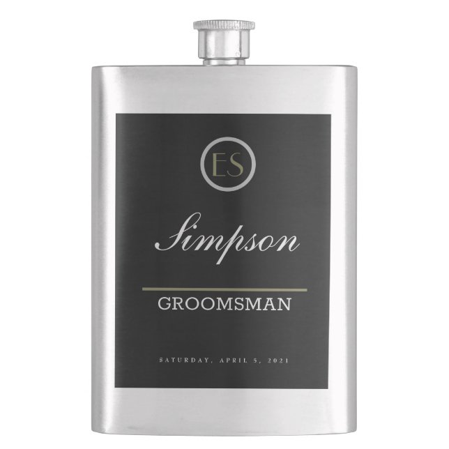 Petaca Regalo Groomsman personalizado (Anverso)