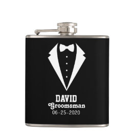Petaca Regalo Groomsman personalizado negro