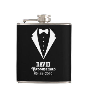 Petaca Regalo Groomsman personalizado negro
