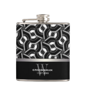 Petaca Regalo para Padrinos de Boda Hip Flask Patrón de D