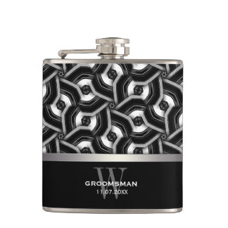 Petaca Regalo para Padrinos de Boda Hip Flask Patrón de D