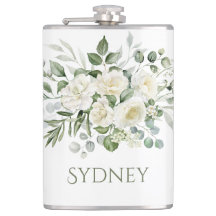 Regalo personalizado de floral blanco para damas d
