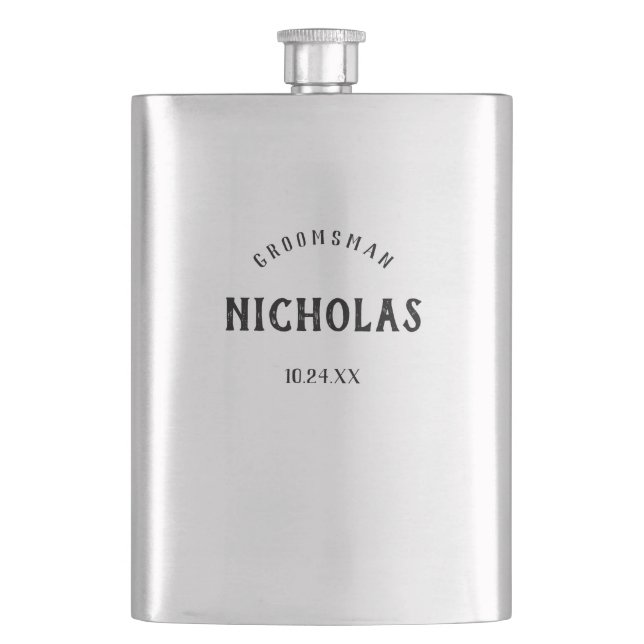 Petaca Regalo personalizado el | masculino del padrino de (Anverso)