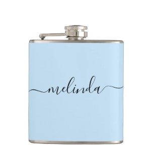 Petaca Regalo Personalizado para Damas de Honor Azul Past