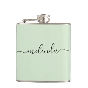 Petaca Regalo Personalizado para Damas de Honor Verde Pas