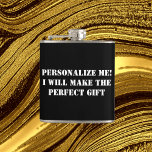 Petaca Regalo personalizado para el novio, Día del padre<br><div class="desc">¡Hola personalizado! Puedes personalizar para crear el regalo perfecto! ¡Aquí hay algunas ideas geniales de regalo! Regalo/regalo de Groomsman para los padrinos. ¿Qué hay de un regalo para el mejor papá del mundo, no sería un matraz personalizado la adición perfecta a su cueva masculina? Suena como un buen regalo del...</div>