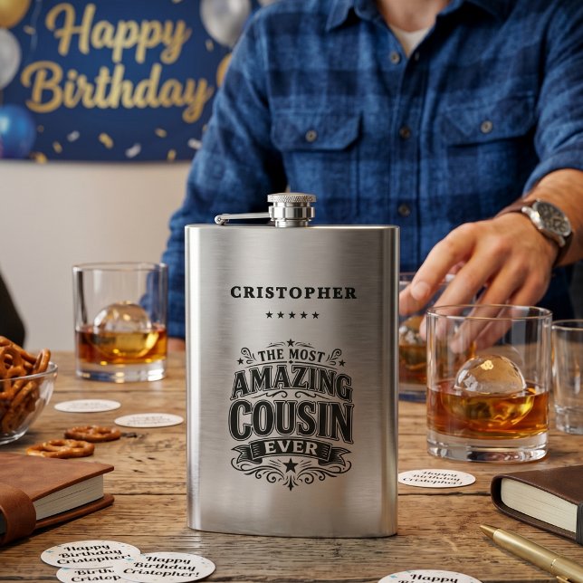 Petaca Regalo Personalizado para Primo Increíble (Subido por el creador)
