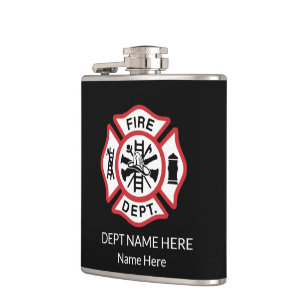 Petaca Regalos de bomberos únicos, cruz maltesa