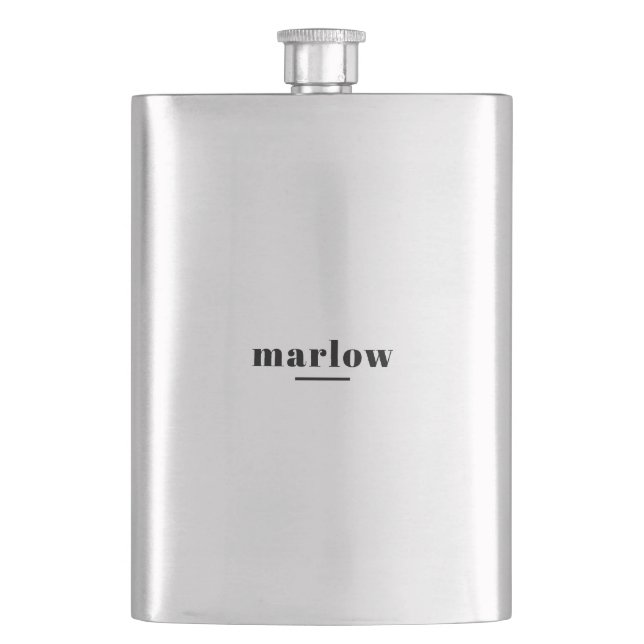 Petaca Regalos Personalizados Para Hombres Carne De Acero (Anverso)