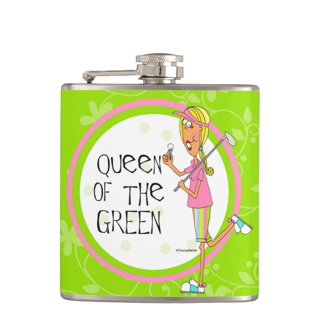 Petaca Reina del frasco verde (Anverso)