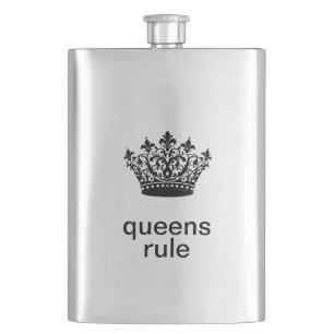 Petaca Reinas Reglas Acero Inoxidable