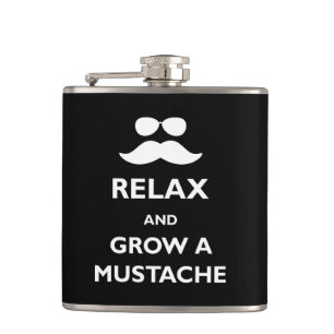 Petaca Relaje y crezca un bigote