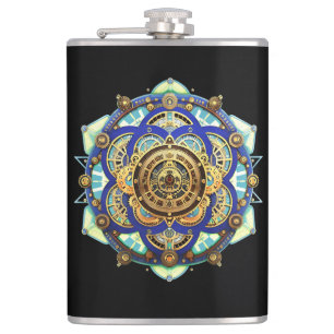 Petaca Reloj mecánico asombroso