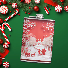 Petaca Renos 3D y personas en las aldeas