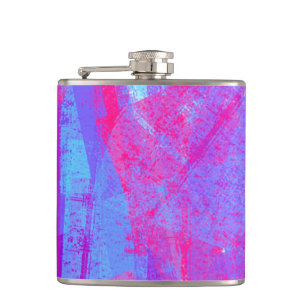 Petaca Resumen azul Neon Pink & Aqua