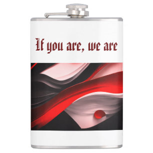 Petaca Resumen Colección Negra y Roja Audaz Diseño Modern