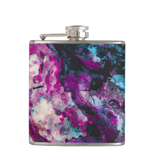 Petaca Resumen de Geode Cristal de Ruby y Sapphire