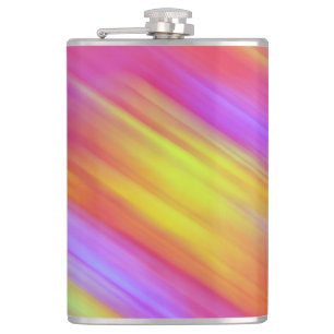 Petaca Resumen de Neon Brillante Rojo Rosa Amarillo