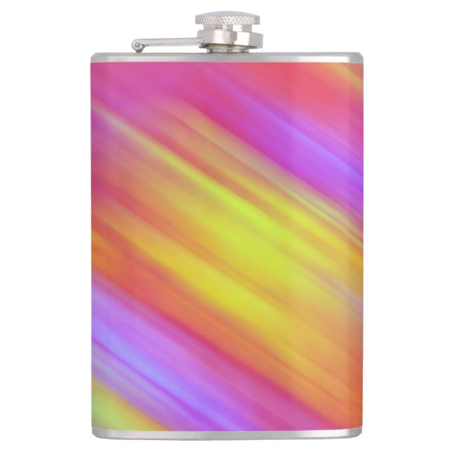 Petaca Resumen de Neon Brillante Rojo Rosa Amarillo (Anverso)