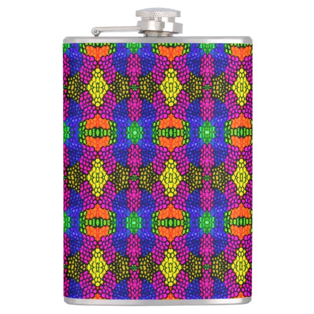 Petaca Resumen del patrón brillante de arte (Anverso)