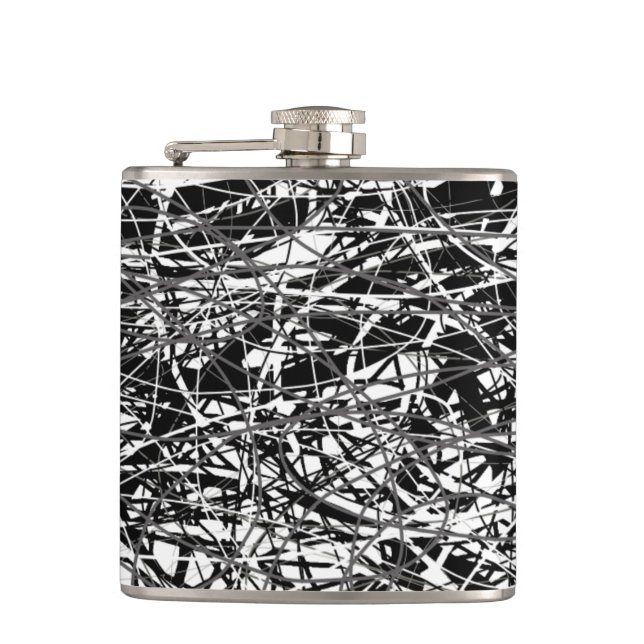 Petaca resumen en blanco y negro (Anverso)