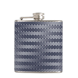 Petaca Resumen Patrón geométrico negro y blanco moderno