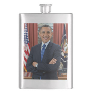 Petaca Retrato de la Oficina Oval, Obama Barack President