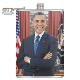 Petaca Retrato de la Oficina Oval, Obama Barack President
