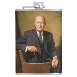 Petaca Retrato del presidente estadounidense Dwight Eisen