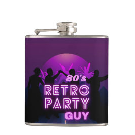 Petaca Retro 80 Disco Dance Fiesta Neon Purple Funky