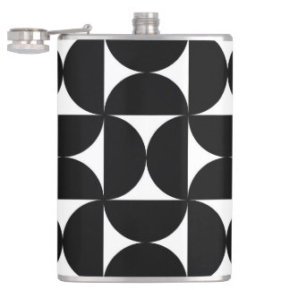 Petaca Retro Minimalist Style Black Geometric Bauhaus